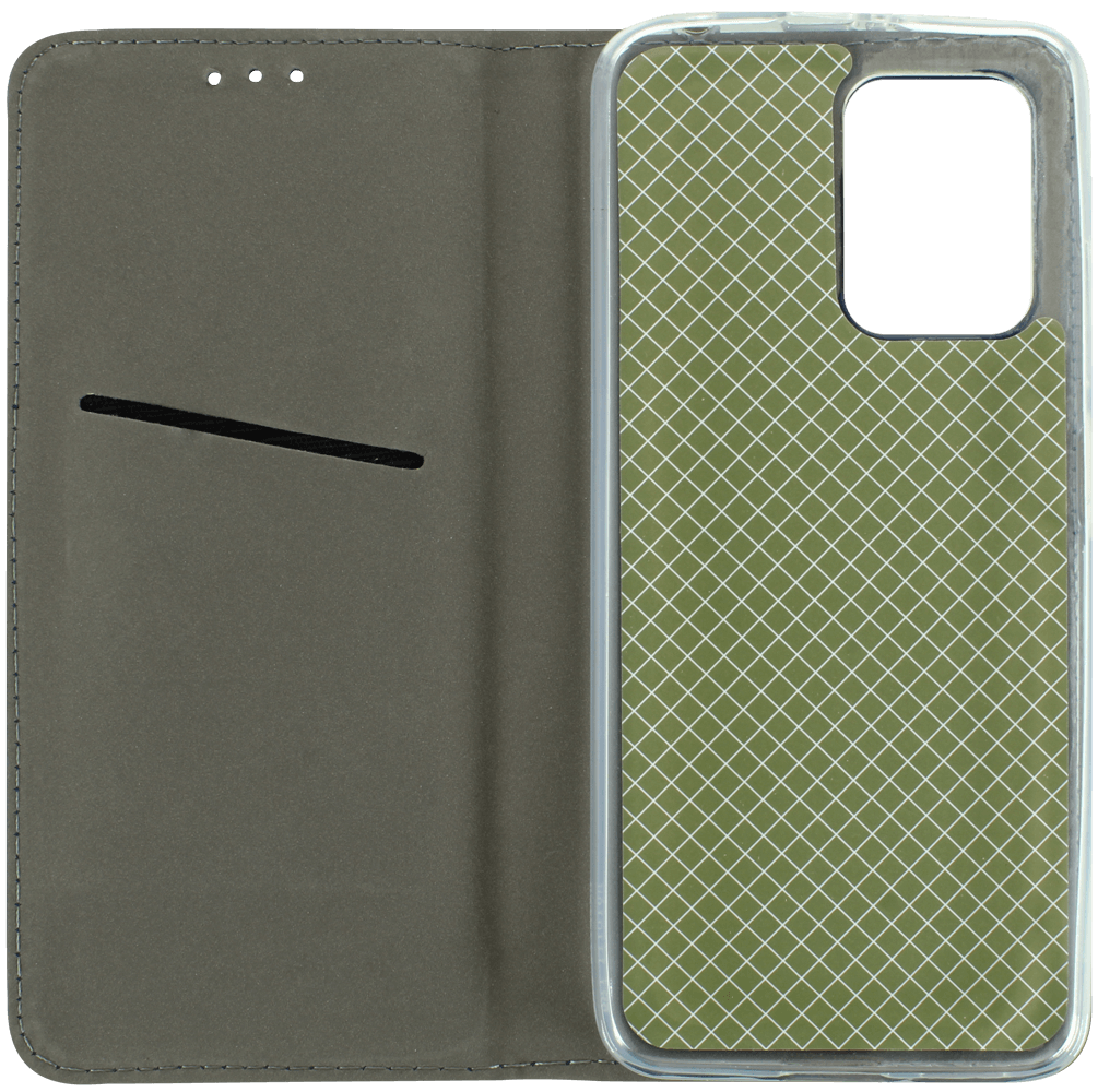 Xiaomi Poco X4 GT oldalra nyíló flipes bőrtok asztali tartó funkciós sötétkék