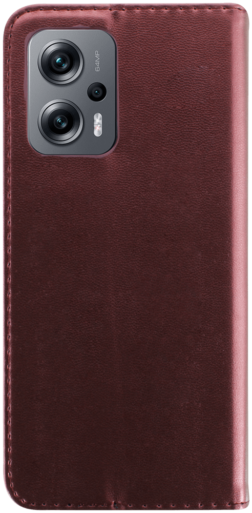 Xiaomi Poco X4 GT oldalra nyíló flipes bőrtok asztali tartó funkciós bordó