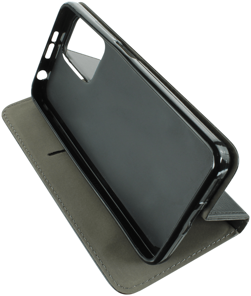 Xiaomi Poco X4 GT oldalra nyíló flipes bőrtok asztali tartó funkciós fekete