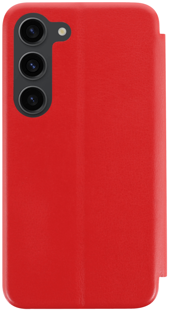 Samsung Galaxy S23 (SM-S911B) oldalra nyíló mágneses flipes bőrtok prémium minőség piros
