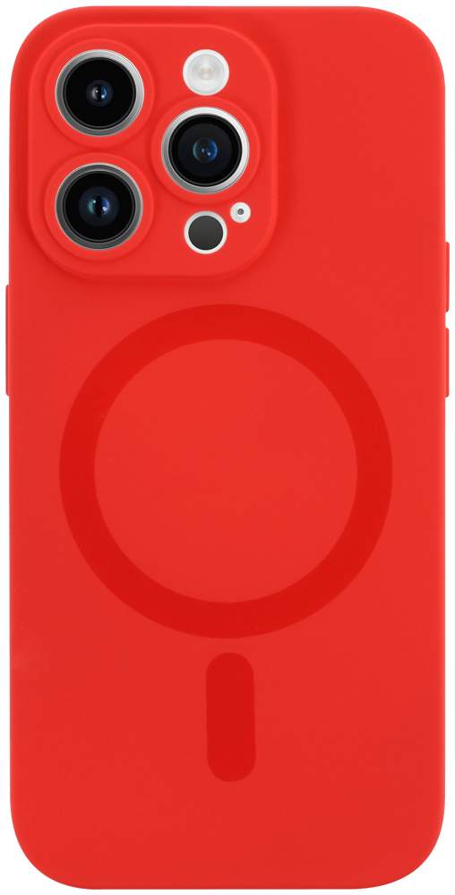 Apple iPhone 14 Pro szilikon tok gyári MagSafe kameravédővel piros