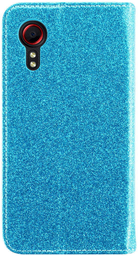 Samsung Galaxy Xcover 5 (SM-G525F) oldalra nyíló flipes bőrtok csillámos kék