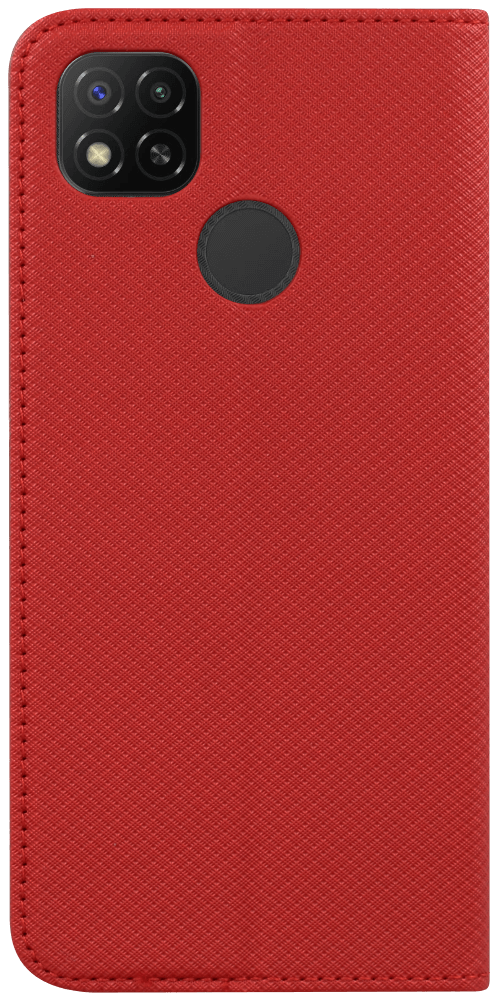 Xiaomi Redmi 10A oldalra nyíló flipes bőrtok rombusz mintás piros