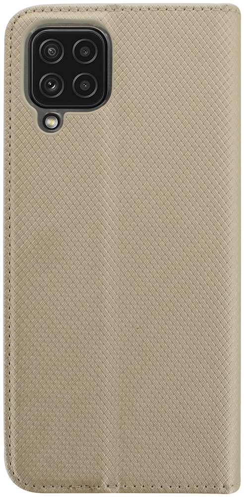 Samsung Galaxy A22 4G (SM-A225F) oldalra nyíló flipes bőrtok rombusz mintás arany