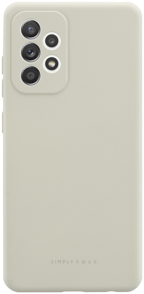 Samsung Galaxy A52 5G (SM-A526F) szilikon tok gyári ROAR kameravédővel púder fehér