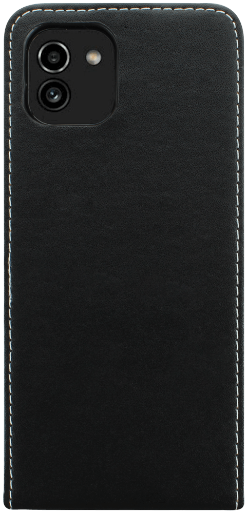 Samsung Galaxy A03 (SM-A035G) lenyíló flipes bőrtok fekete