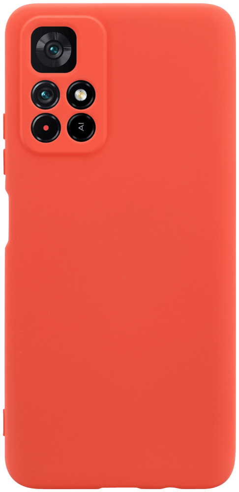 Xiaomi Poco M4 Pro 5G szilikon tok kameravédővel matt barackszínű
