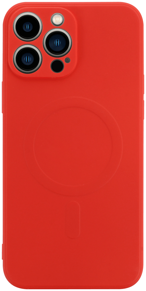 Apple iPhone 13 Pro Max szilikon tok gyári MagSafe kameravédővel piros