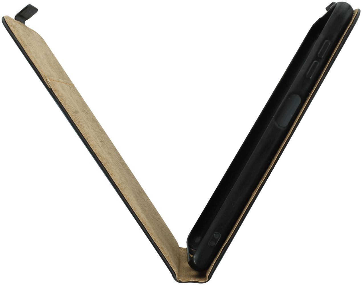 Samsung Galaxy A22 4G (SM-A225F) lenyíló flipes bőrtok fekete