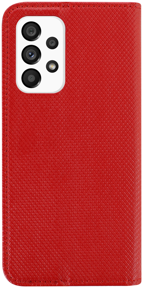 Samsung Galaxy A53 5G (SM-A5360) oldalra nyíló flipes bőrtok rombusz mintás piros