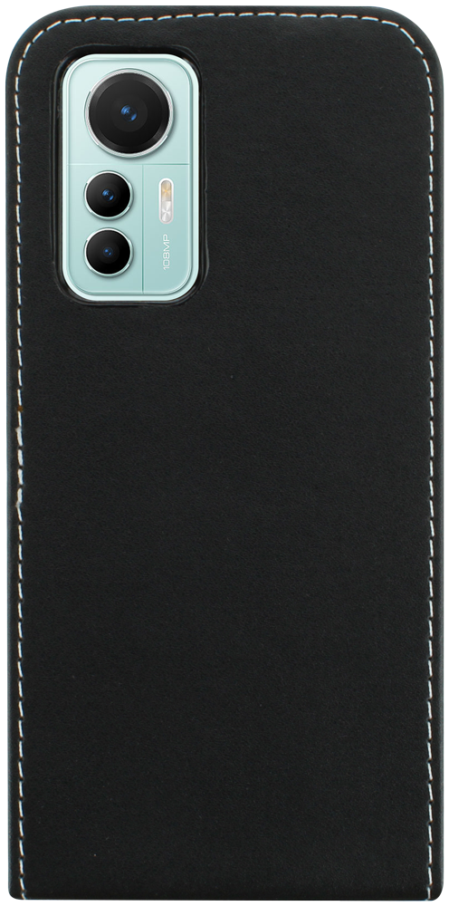 Xiaomi 12 Lite lenyíló flipes bőrtok fekete