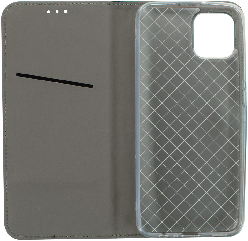 Samsung Galaxy A03 (SM-A035G) oldalra nyíló flipes bőrtok asztali tartó funkciós sötétzöld