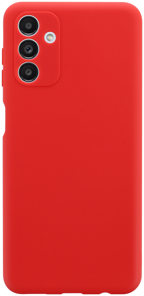 Samsung Galaxy A04s (SM-A047F) szilikon tok kameravédővel matt piros