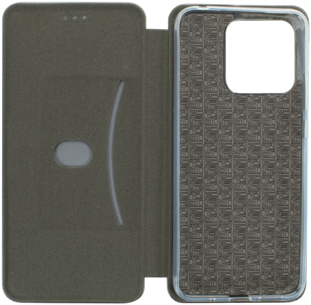 Xiaomi Redmi 10C oldalra nyíló mágneses flipes bőrtok prémium minőség ezüst