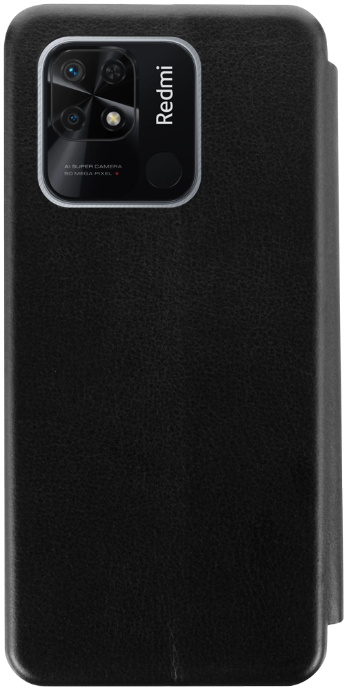 Xiaomi Redmi 10C oldalra nyíló mágneses flipes bőrtok prémium minőség fekete