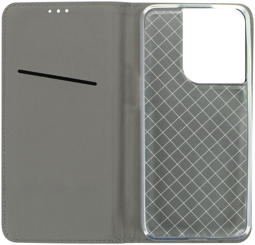 Oppo Reno8 5G oldalra nyíló flipes bőrtok rombusz mintás fekete