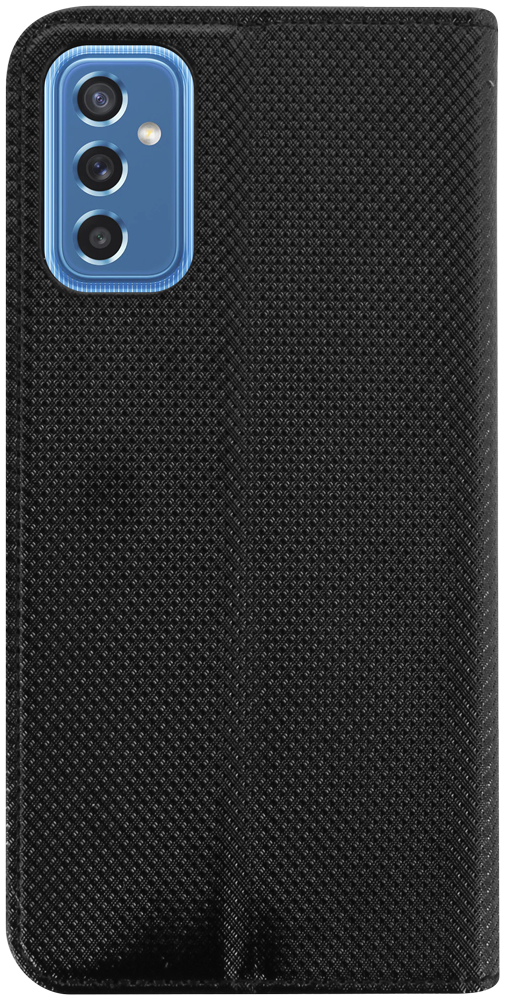 Samsung Galaxy M52 5G (SM-M526BR) oldalra nyíló flipes bőrtok rombusz mintás fekete