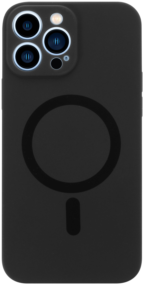 Apple iPhone 13 Pro Max szilikon tok gyári MagSafe kameravédővel fekete