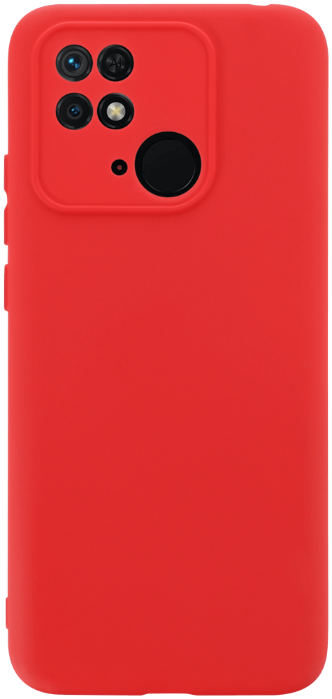Xiaomi Redmi 10C szilikon tok kameravédővel matt piros
