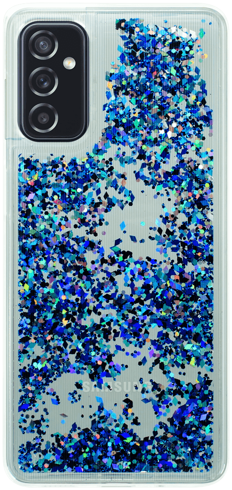 Samsung Galaxy M52 5G (SM-M526BR) szilikon tok gyári Liquid Sparkle kék/ezüst