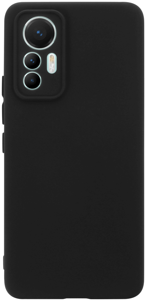 Xiaomi 12 Lite szilikon tok kameravédővel matt fekete