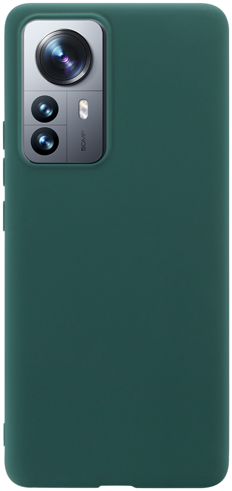 Xiaomi 12 Pro szilikon tok matt sötétzöld
