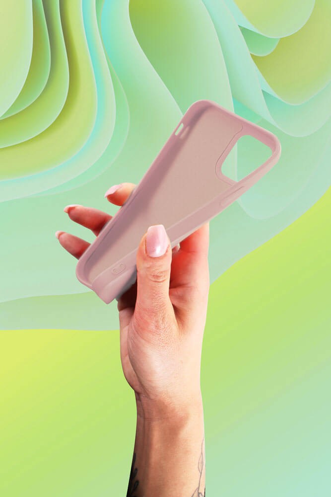 Realme C21 szilikon tok matt púderszínű