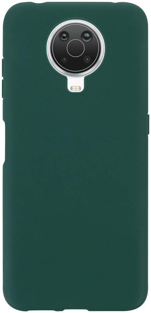 Nokia G10 szilikon tok matt sötétzöld
