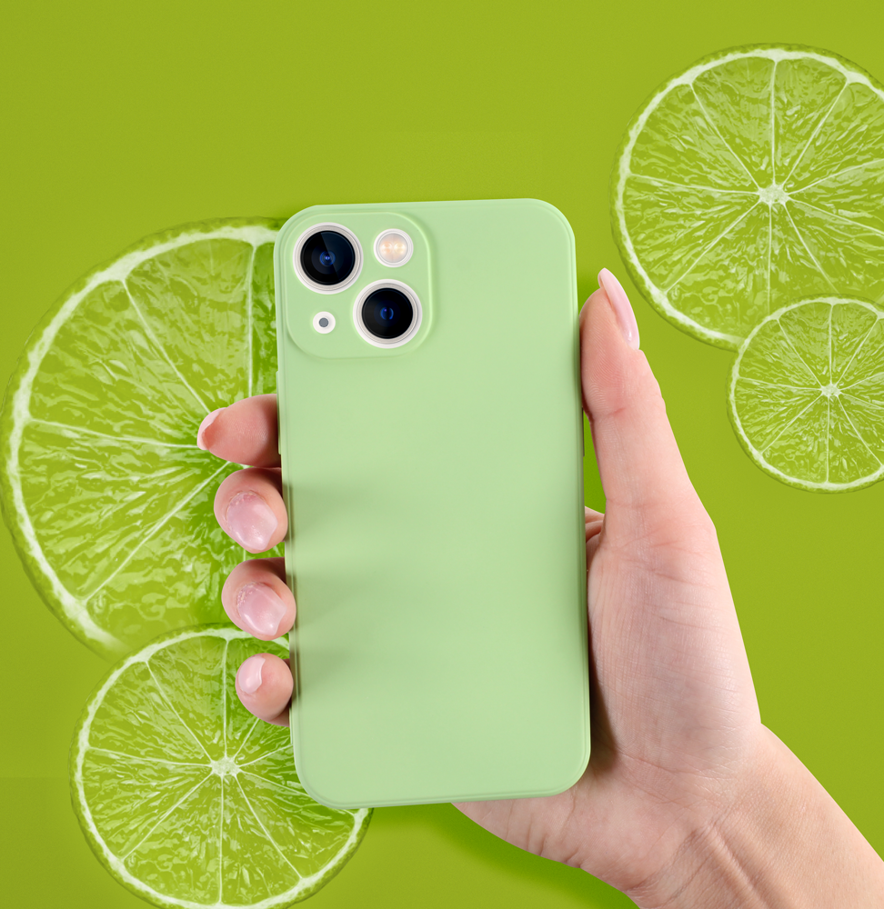 Samsung Galaxy S20 FE 5G szilikon tok kameravédővel matt világoszöld