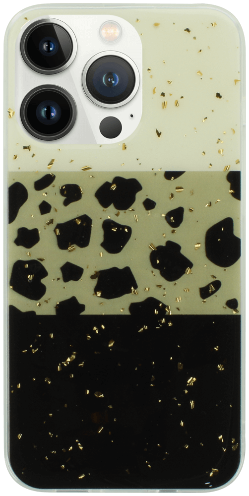 Apple iPhone 13 Pro kemény hátlap Gold Glam Leopard