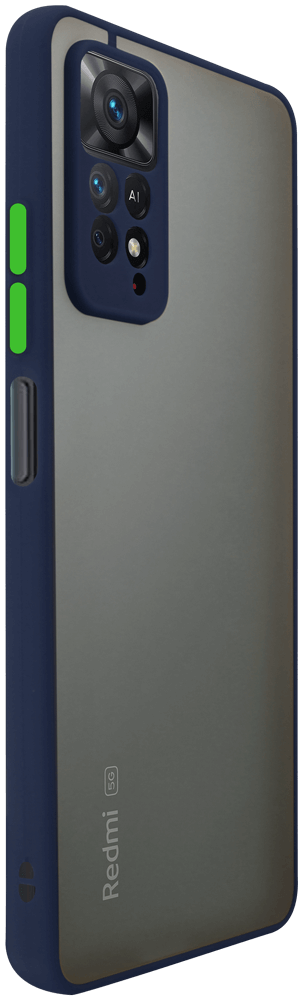 Xiaomi Redmi Note 11 Pro 5G kemény hátlap Vennus Button Bumper sötétkék