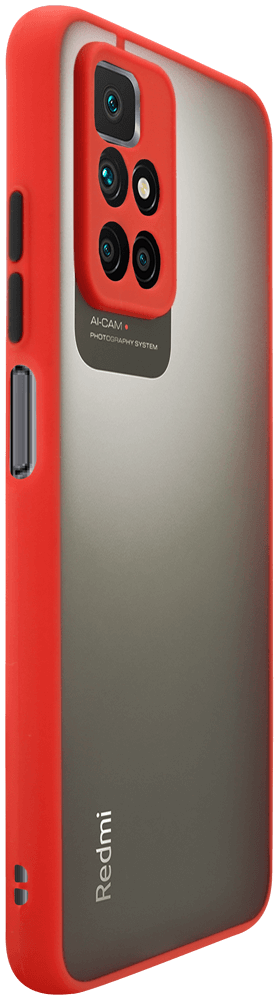 Xiaomi Redmi 10 2022 kemény hátlap Vennus Button Bumper piros