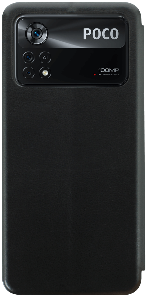 Xiaomi Poco X4 Pro 5G oldalra nyíló mágneses flipes bőrtok prémium minőség fekete