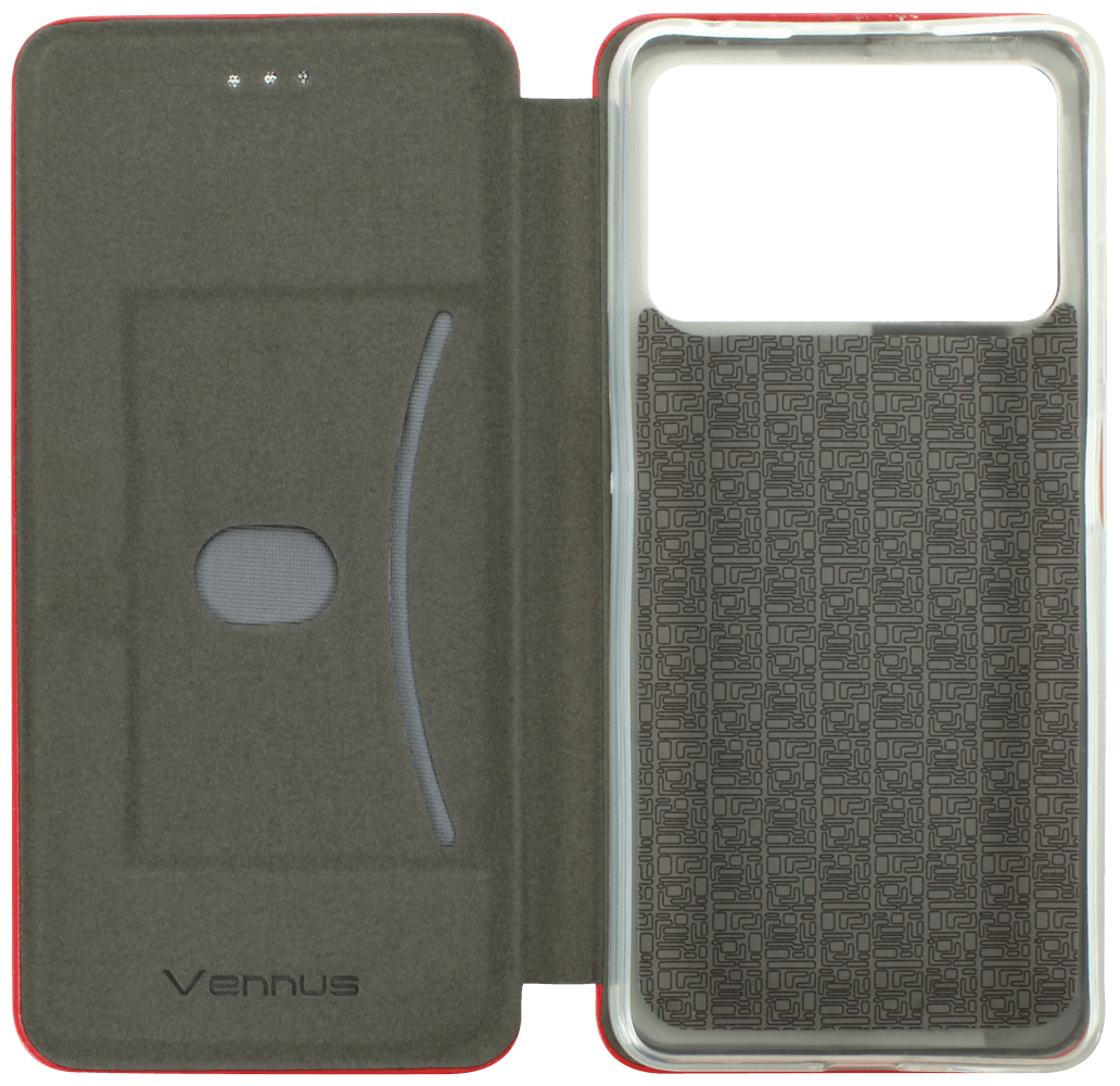 Xiaomi Poco X4 Pro 5G oldalra nyíló mágneses flipes bőrtok prémium minőség piros