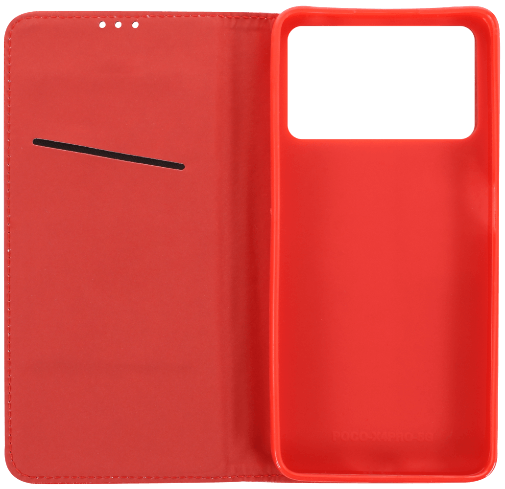 Xiaomi Poco X4 Pro 5G oldalra nyíló flipes bőrtok rombusz mintás piros