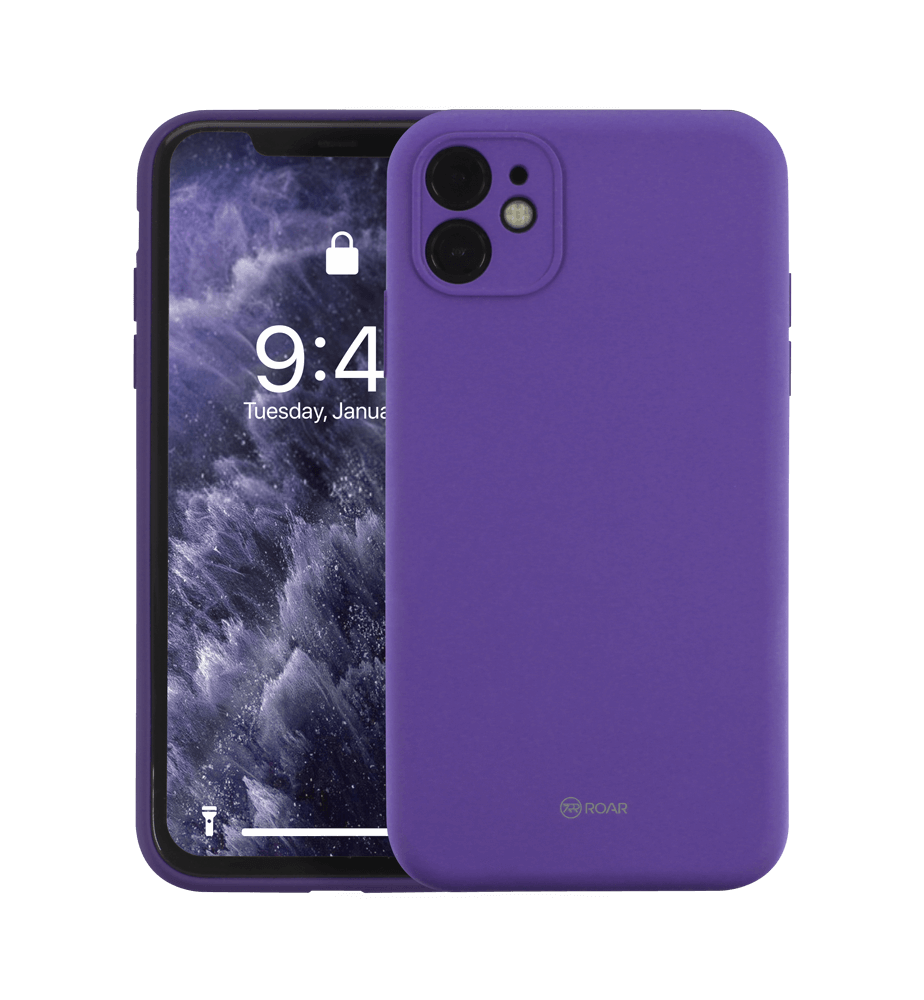 Samsung Galaxy A03s (SM-A037F) szilikon tok gyári ROAR kameravédővel lila