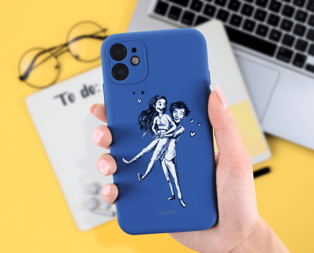 Samsung Galaxy A02s (SM-A025) szilikon tok gyári ROAR kameravédővel sötétkék