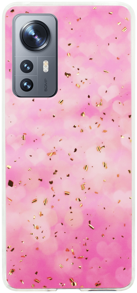 Xiaomi 12 kemény hátlap Gold Glam Pink