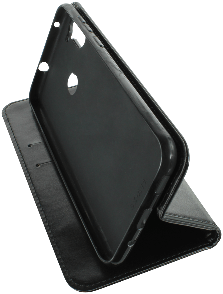 Samsung Galaxy A11 (SM-A115F) oldalra nyíló flipes bőrtok asztali tartó funkciós fekete