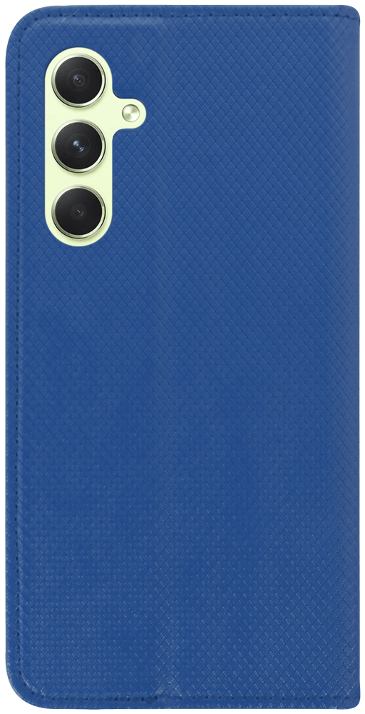 Samsung Galaxy A54 (SM-A546B) oldalra nyíló flipes bőrtok rombusz mintás sötétkék