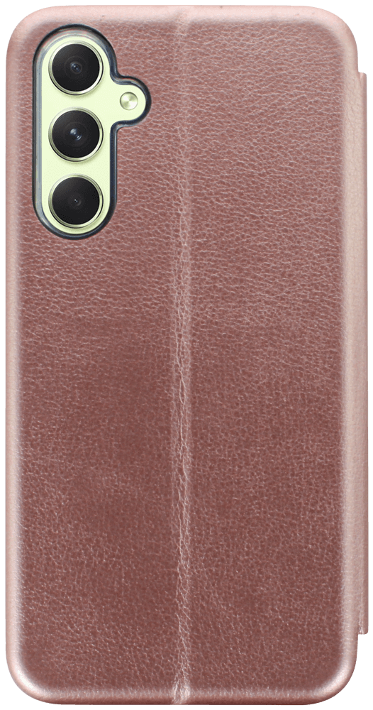 Samsung Galaxy A54 (SM-A546B) oldalra nyíló mágneses flipes bőrtok prémium minőség rozéarany