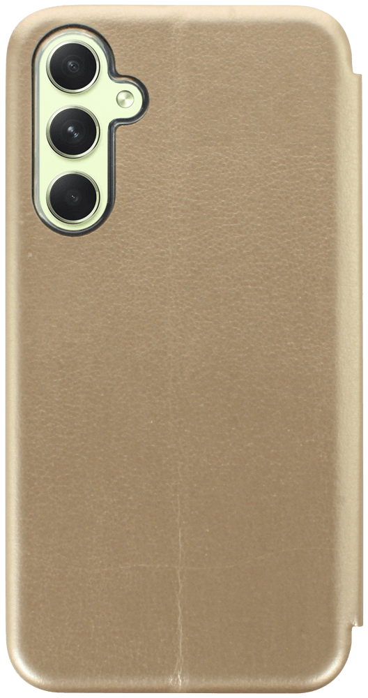 Samsung Galaxy A54 (SM-A546B) oldalra nyíló mágneses flipes bőrtok prémium minőség arany