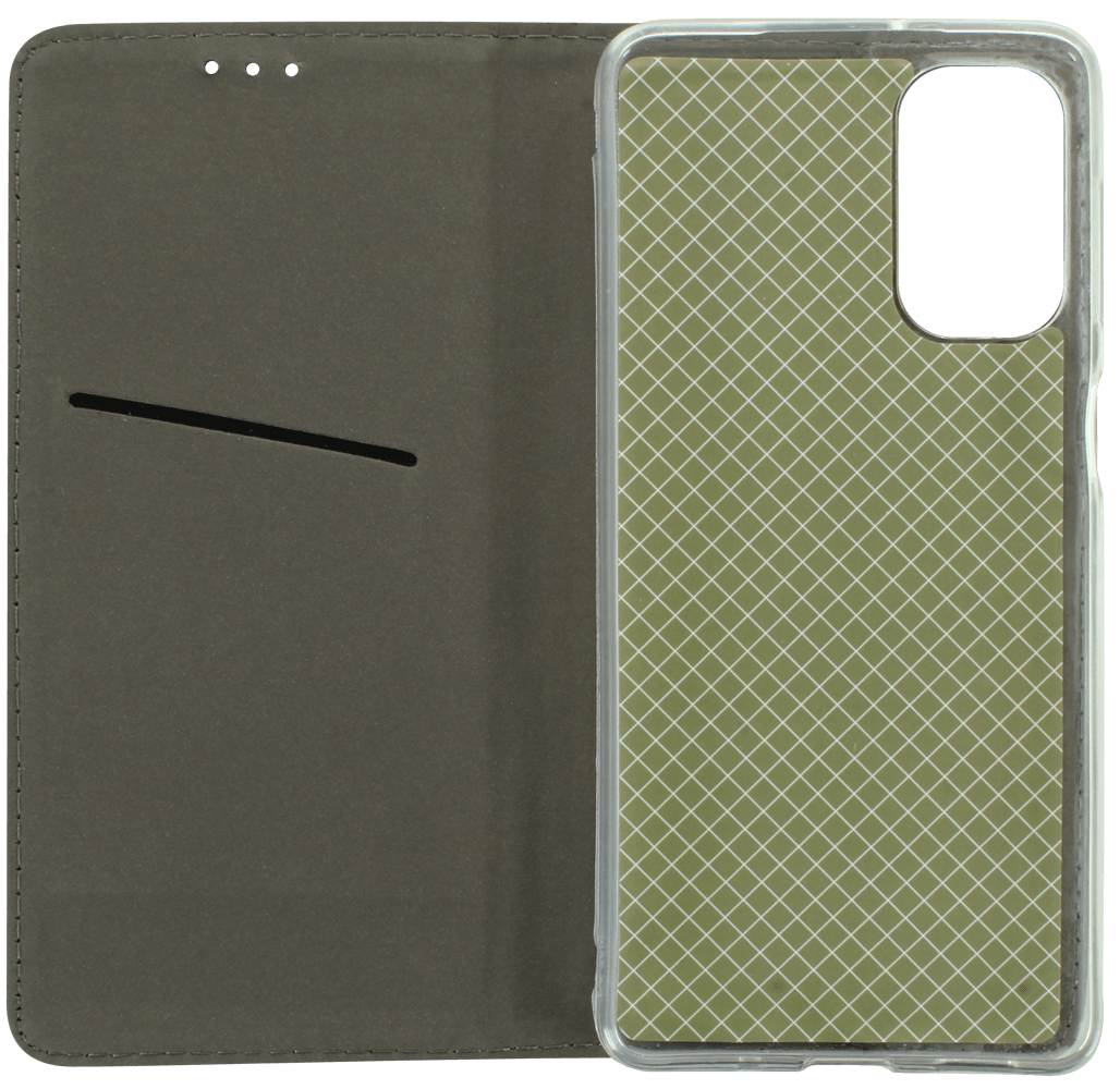 Samsung Galaxy M52 5G (SM-M526BR) oldalra nyíló flipes bőrtok asztali tartó funkciós sötétkék