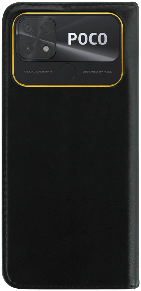 Xiaomi Poco C40 oldalra nyíló flipes bőrtok asztali tartó funkciós fekete