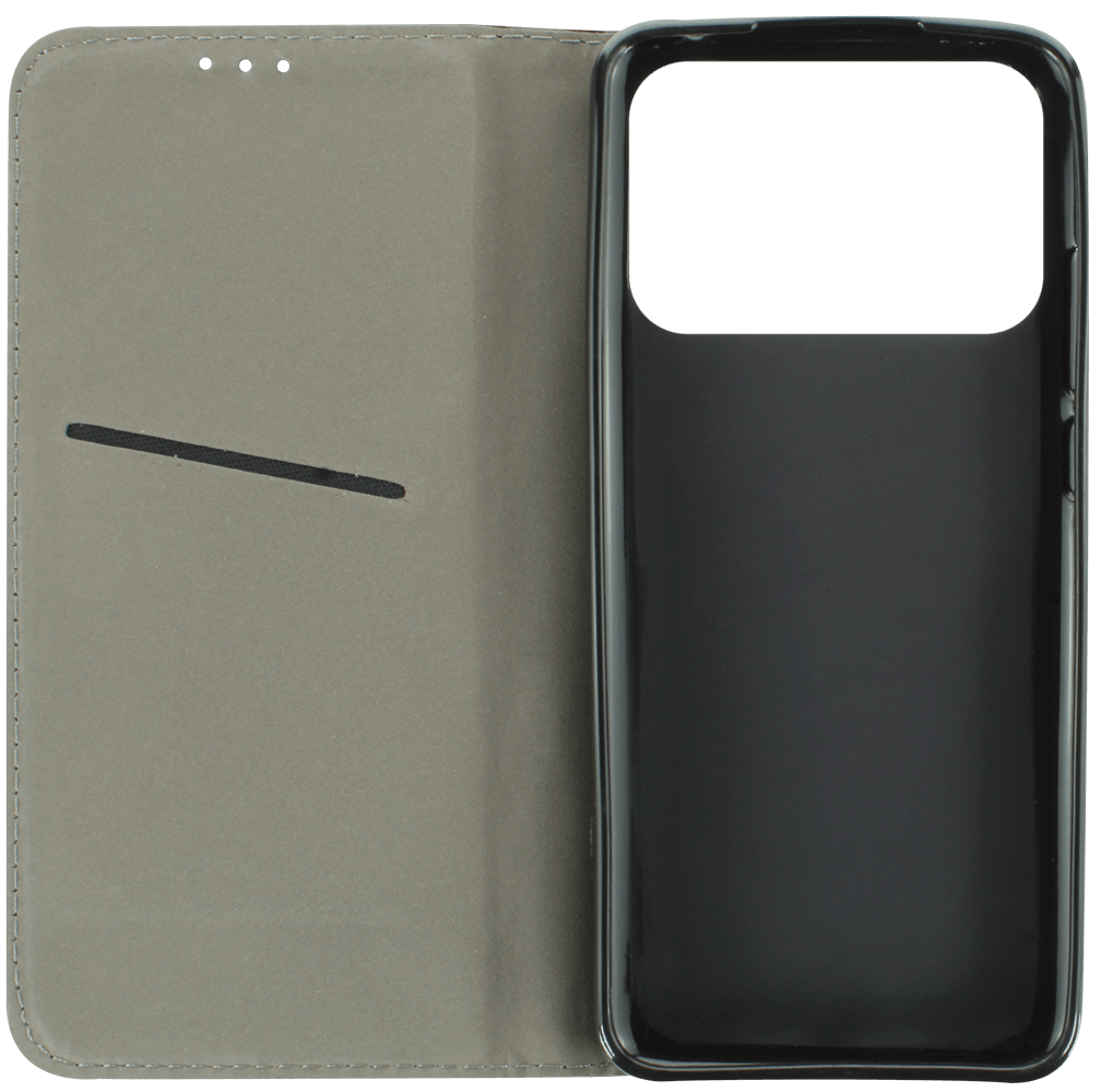 Xiaomi Poco C40 oldalra nyíló flipes bőrtok asztali tartó funkciós fekete