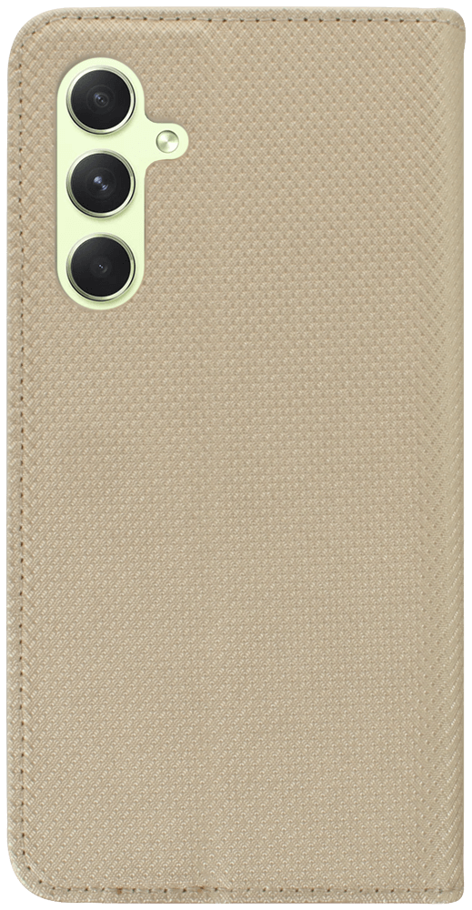 Samsung Galaxy A54 (SM-A546B) oldalra nyíló flipes bőrtok rombusz mintás arany