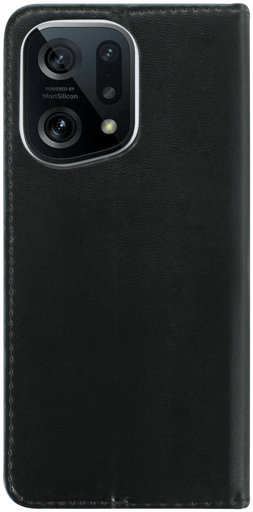 Oppo Find X5 oldalra nyíló flipes bőrtok asztali tartó funkciós fekete