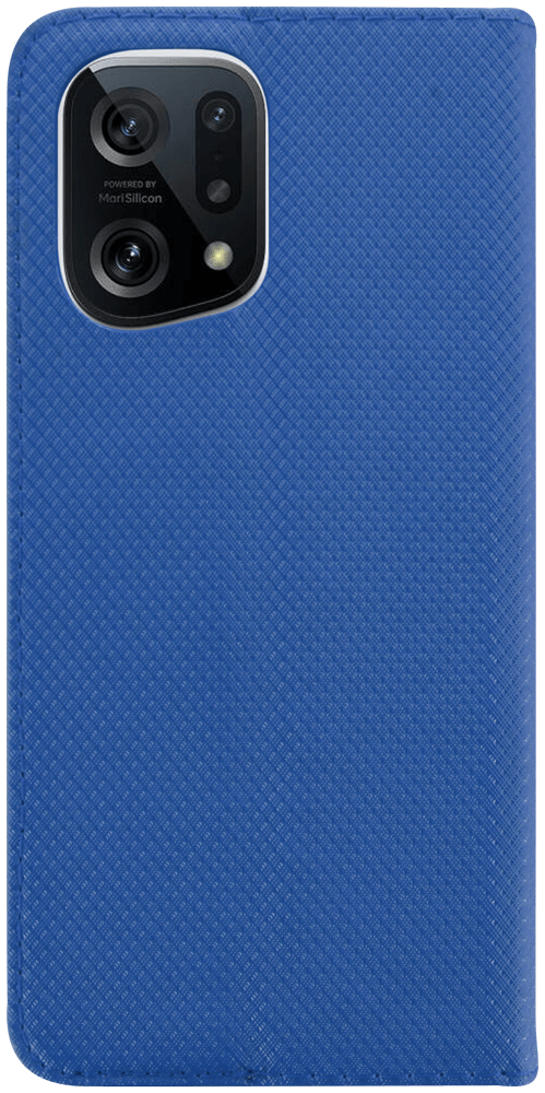 Oppo Find X5 oldalra nyíló flipes bőrtok rombusz mintás sötétkék