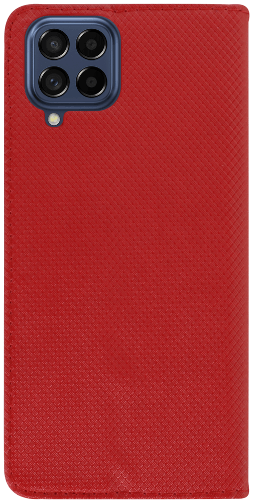 Samsung Galaxy M53 (SM-M536B) oldalra nyíló flipes bőrtok rombusz mintás piros