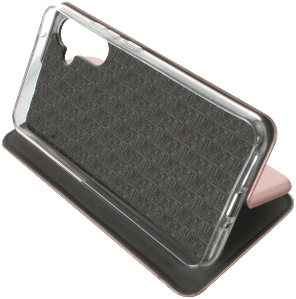 Samsung Galaxy A34 (SM-A346B) oldalra nyíló mágneses flipes bőrtok prémium minőség rozéarany